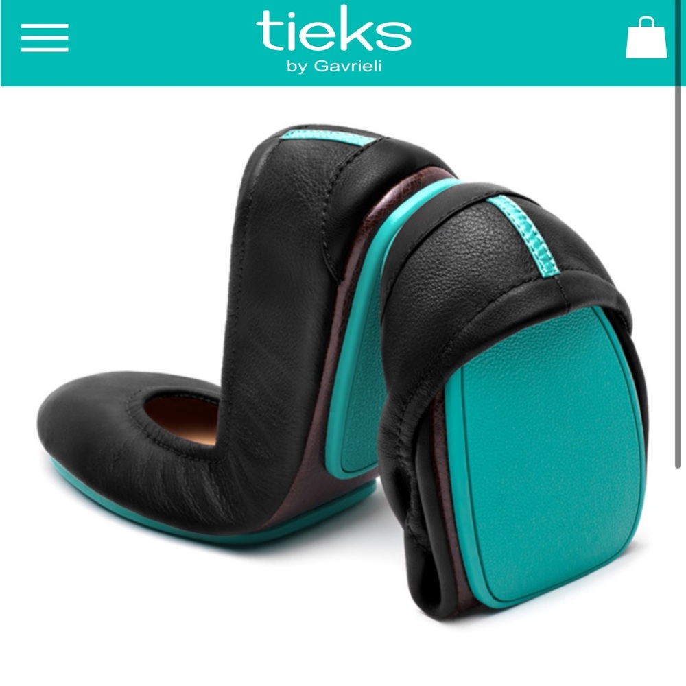 Tieks Matte Black ballet flats size 8